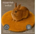 heimtexland Fellteppich Hochflor Rabbit 90 Rund Senfgelb Waschbar Bild 3