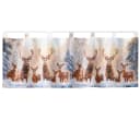heimtexland Weihnachtsgardine 45x120 cm Satin Blickdicht Schlaufen Hirsche im Schnee Bild 2