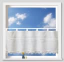 heimtexland Scheibengardine Landhaus Gardine Leinen Optik natur Kurzstore Bild 1
