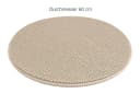 heimtexland Badematte Chenille Badvorleger Rund 60 cm Beige Bild 3