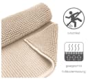 heimtexland Badematte Chenille Badvorleger Rund 60 cm Beige Bild 4