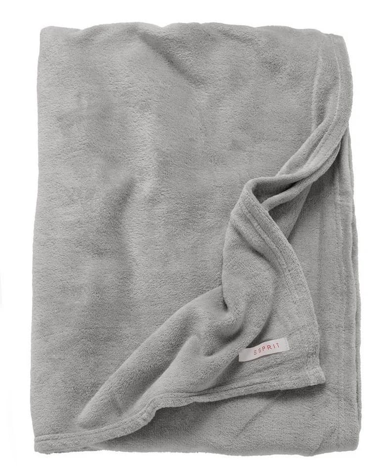 ESPRIT Wohndecke Mellows Kuscheldecke Super Soft Grau Polyester