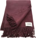 SCHÖNER WOHNEN Wohndecke Basics Burgund mit Fransen Bild 2