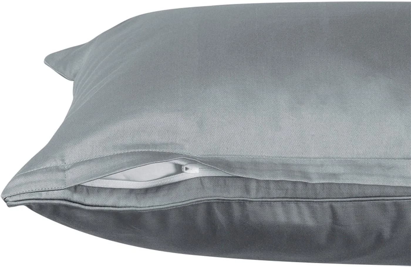 SCHÖNER WOHNEN Kissenbezüge Pure Grau Satin 40x80cm 2-tlg - Bild 4