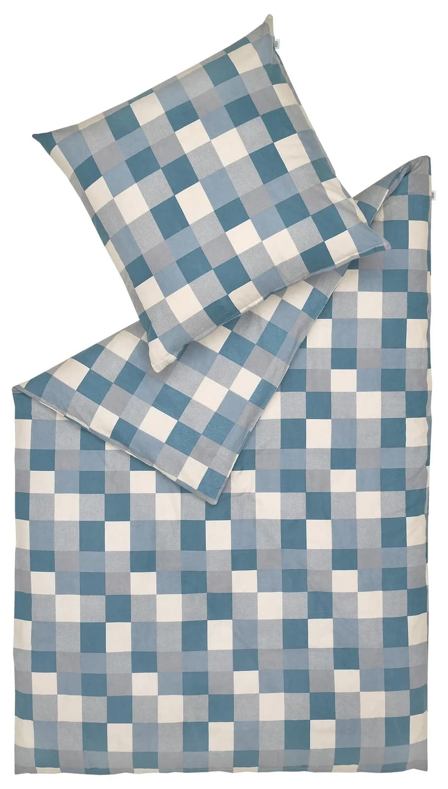 Bettwäsche Biber CUBIC 100% Baumwolle Petrol