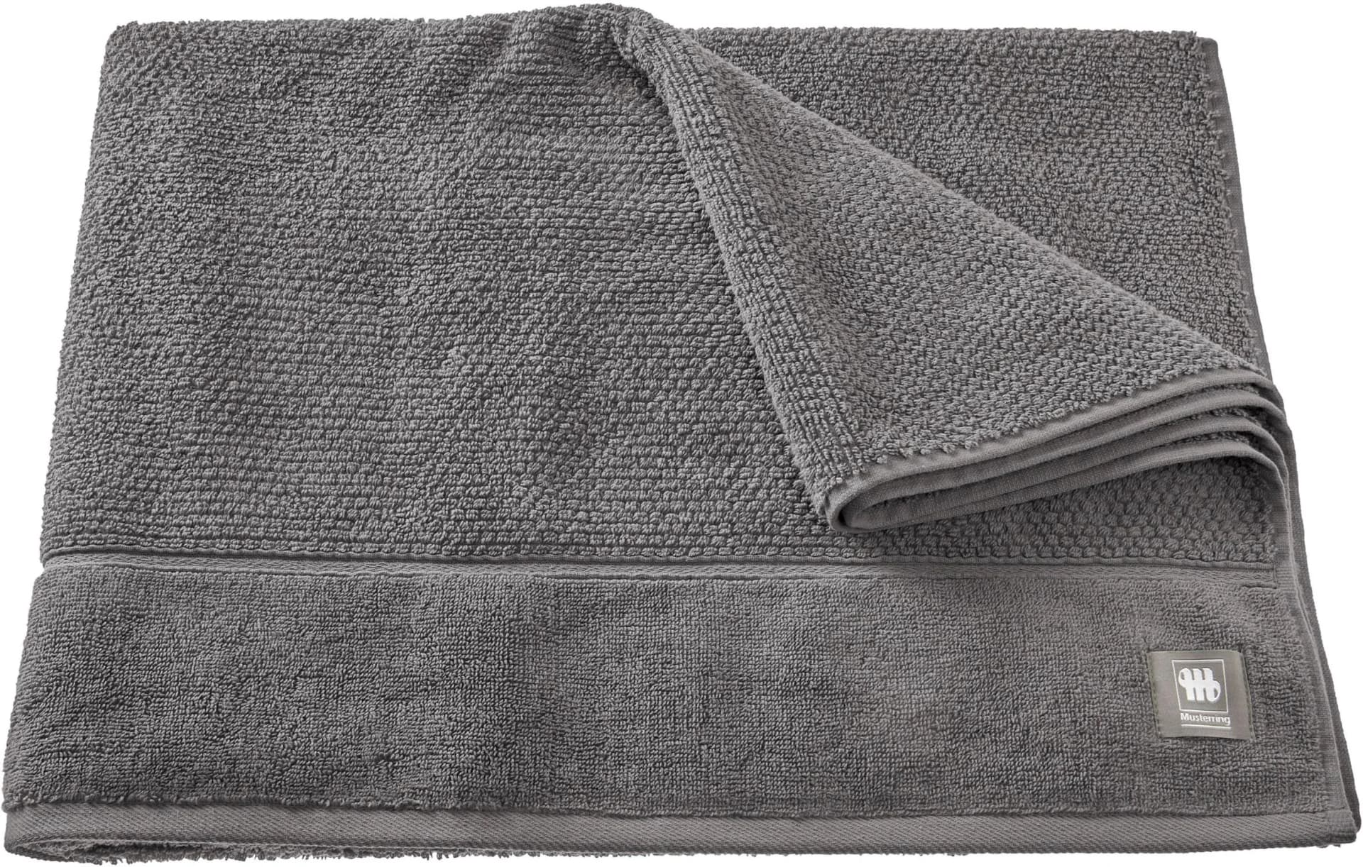 Luxuriöses Badetuch aus Baumwolle, grau (anthrazit), 100x150 cm