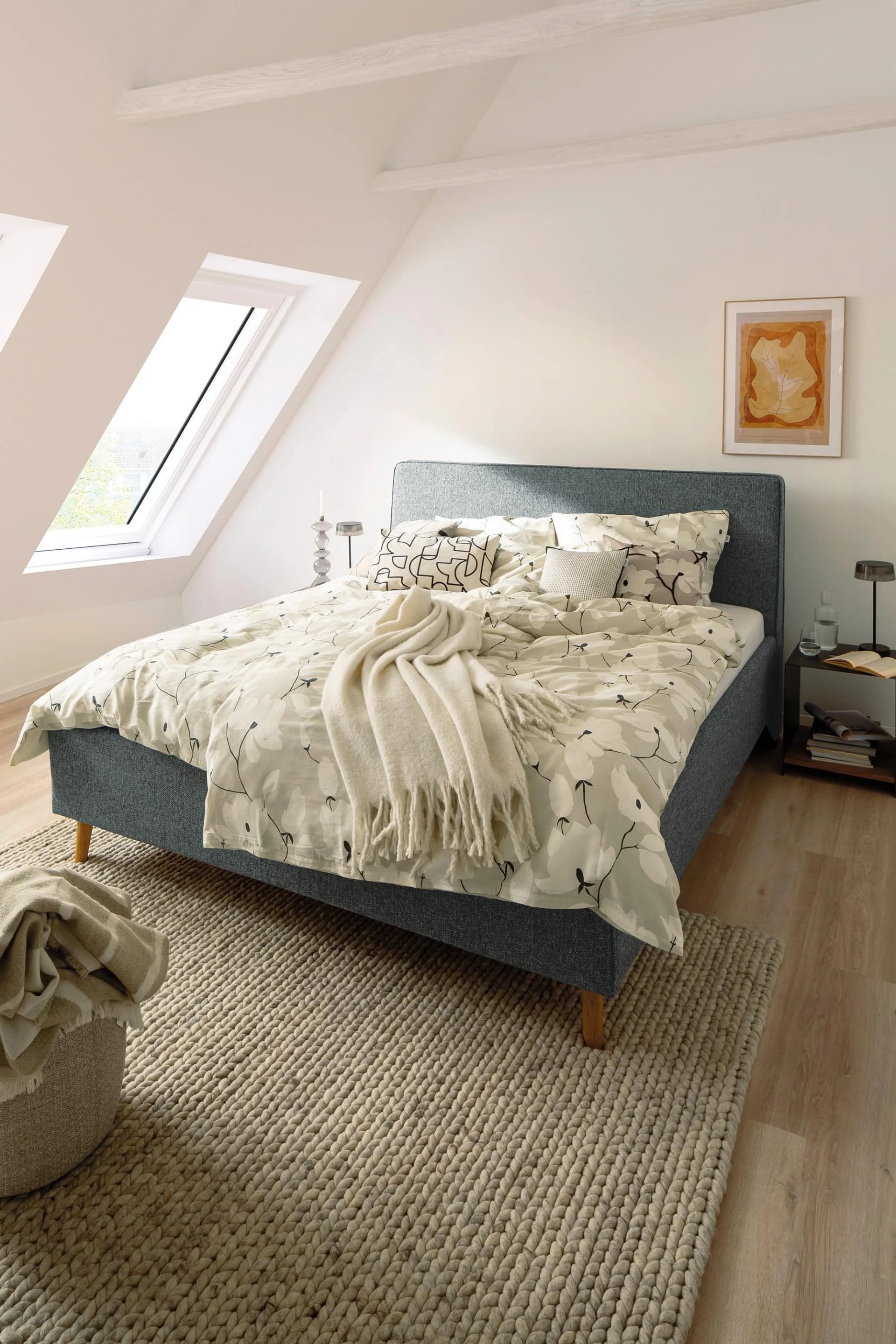 Schöner Wohnen Wendebettwäsche Fleur Satin Beige Floral