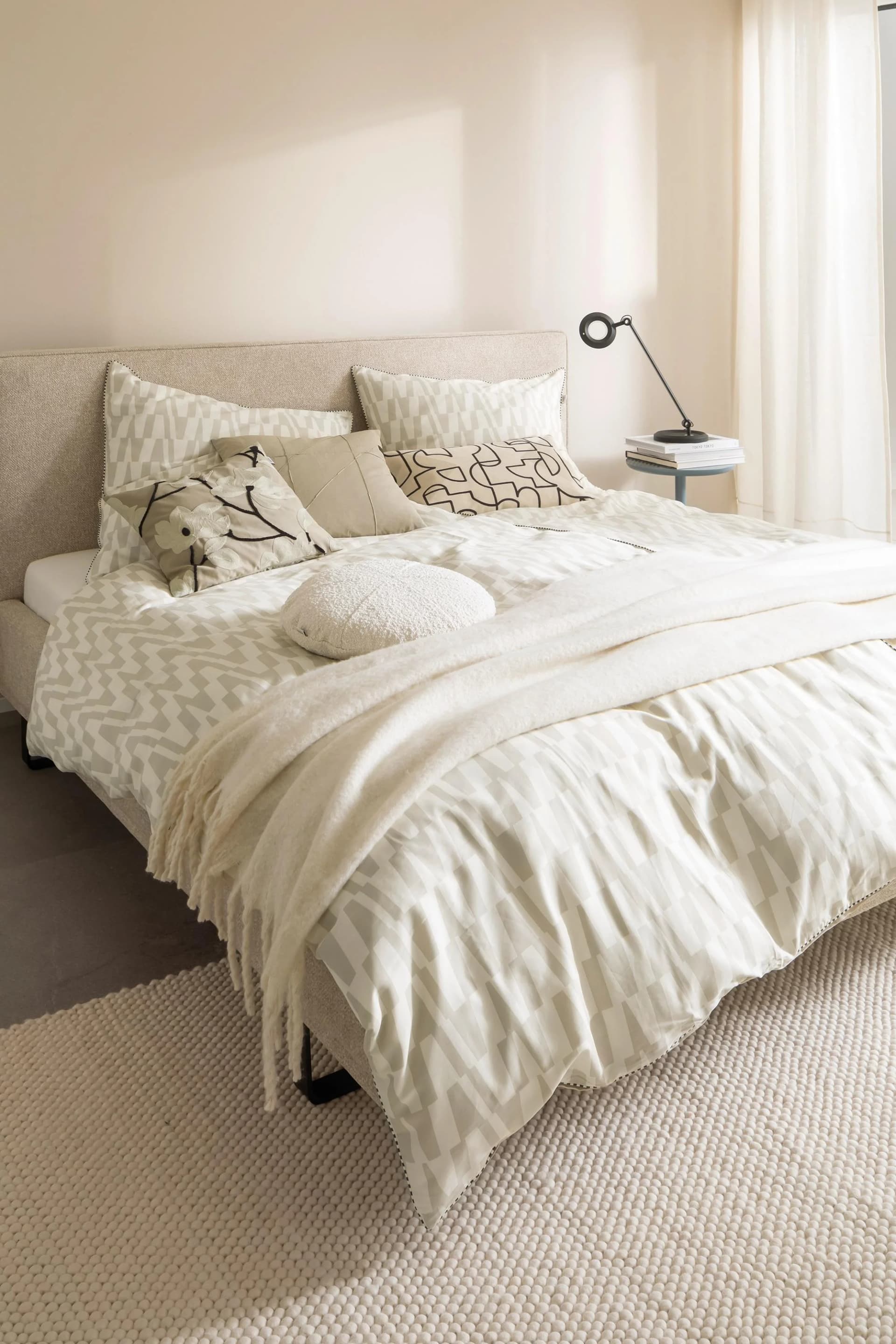 SCHÖNER WOHNEN Wendebettwäsche Favour Beige Satin Baumwolle