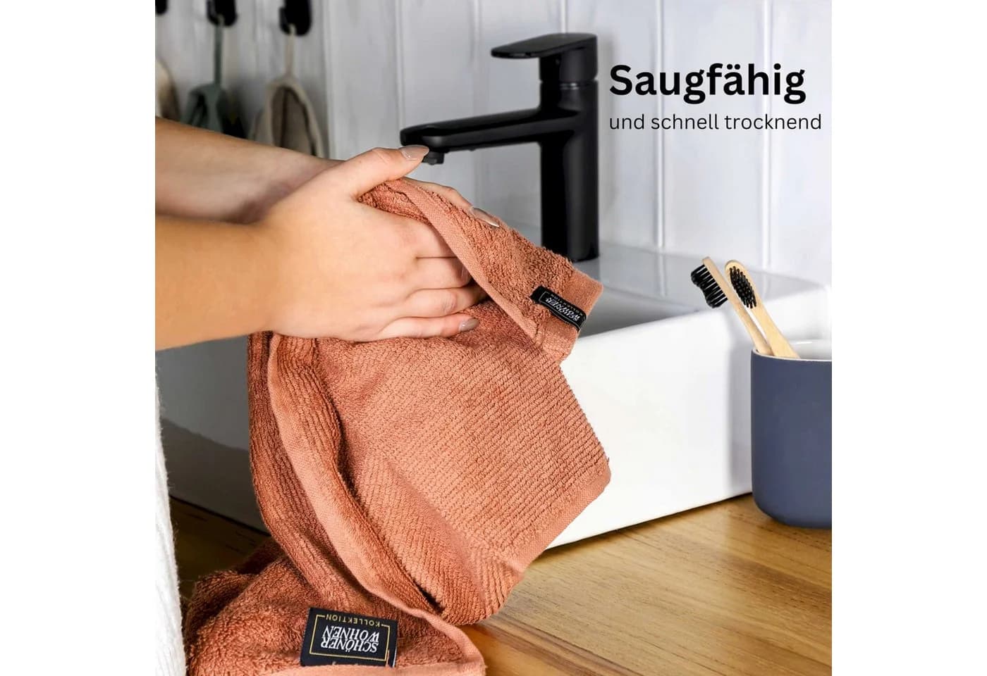 SCHÖNER WOHNEN-Kollektion Handtuch Set SENSE 5er Set Rost - Bild 3