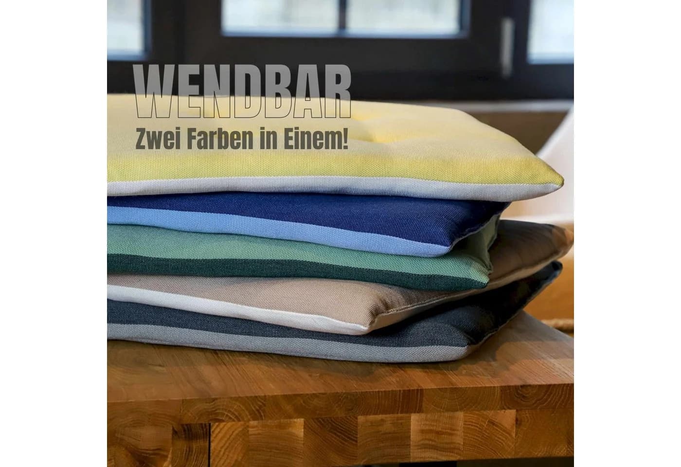 Tom Tailor Stuhlkissen DOVE CHAIRPAD Outdoor Sitzkissen Gelb - Bild 4