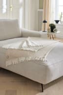 Musterring Wohndecke Ease Beige Strukturmuster Fransen Bild 1