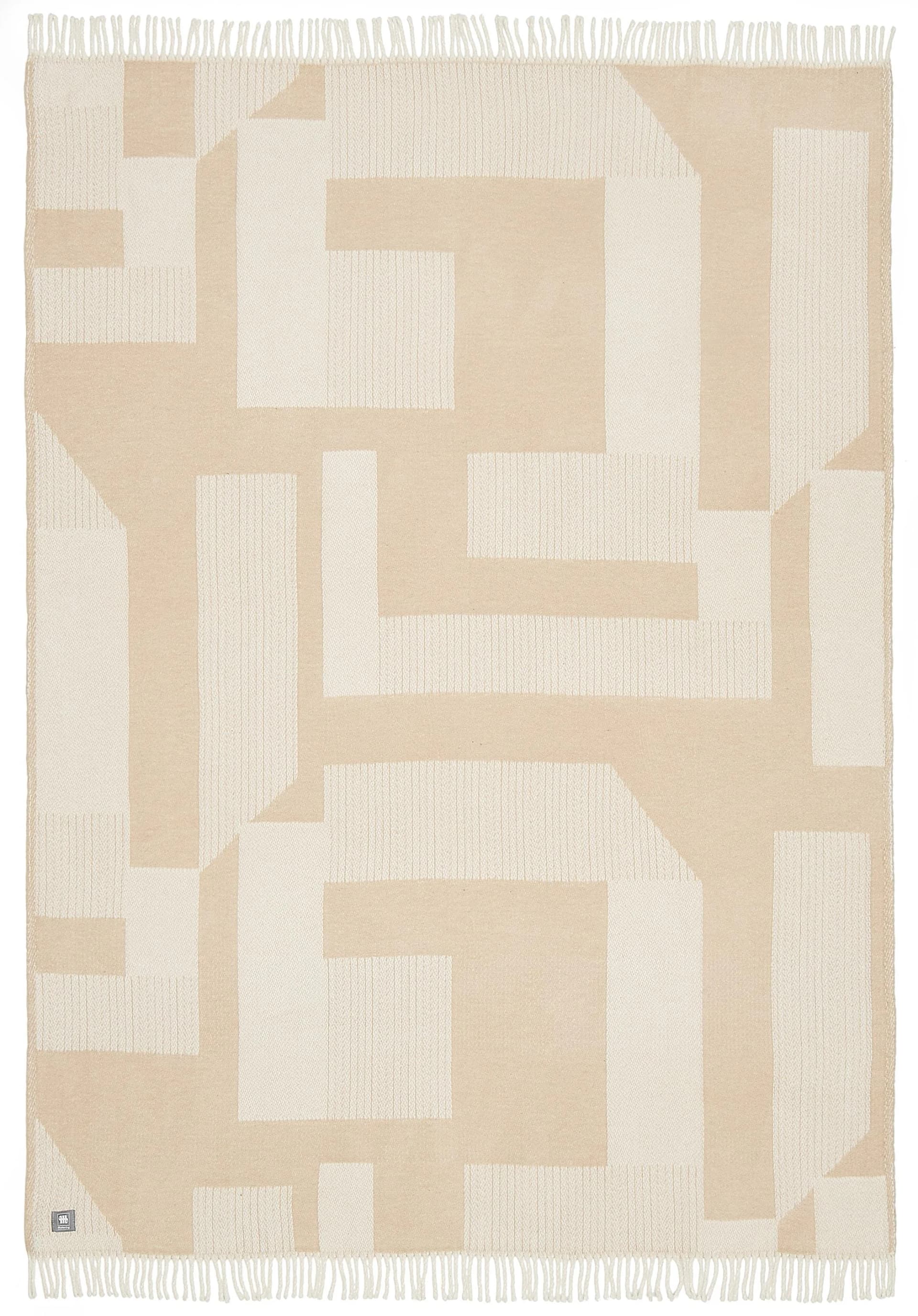 Wohndecke MUSTERRING "Slow" Beige 50% Baumwolle 50% Polyester