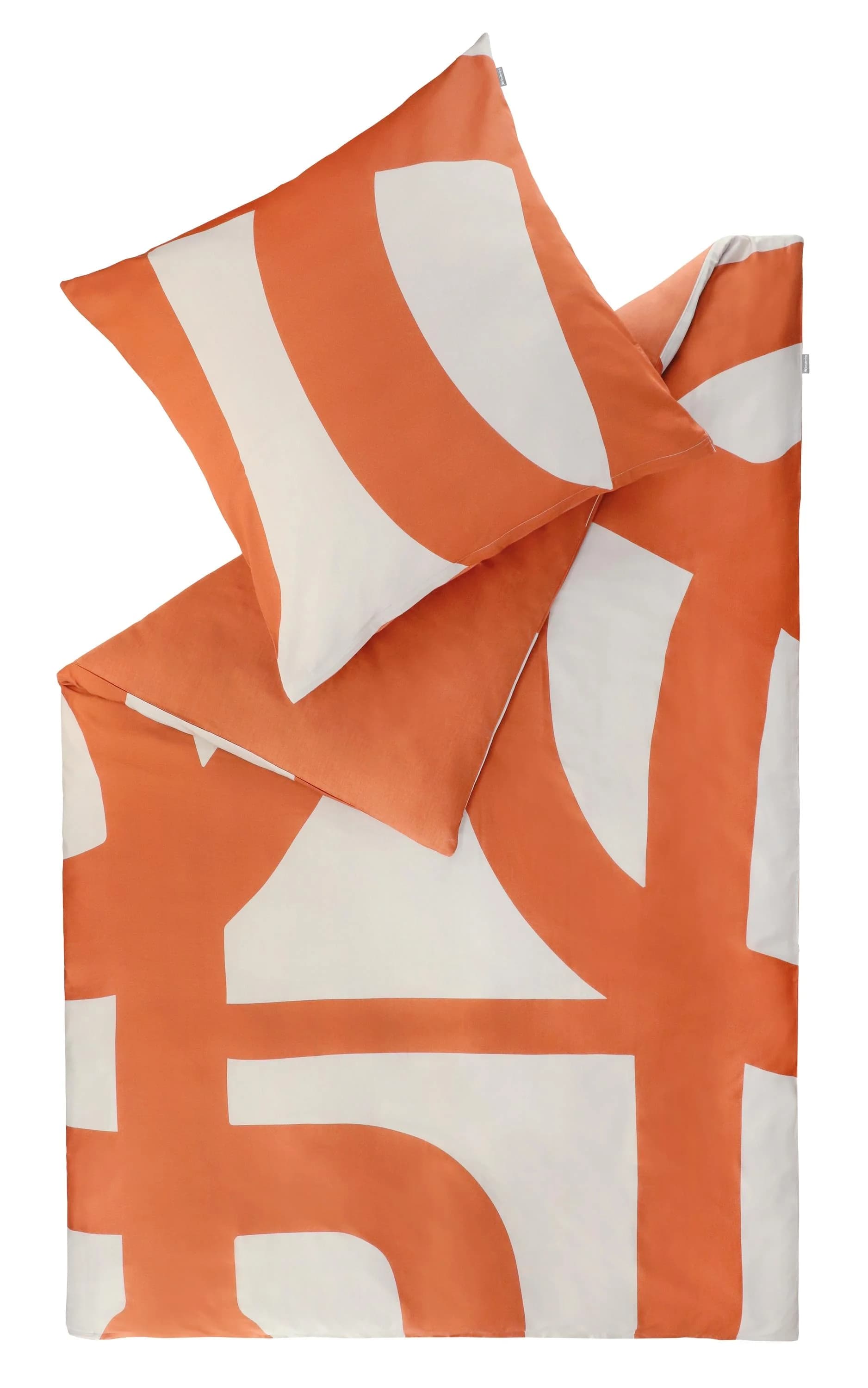 Schöner Wohnen Kollektion Wendebettwäsche Scribble Orange 100% Baumwolle