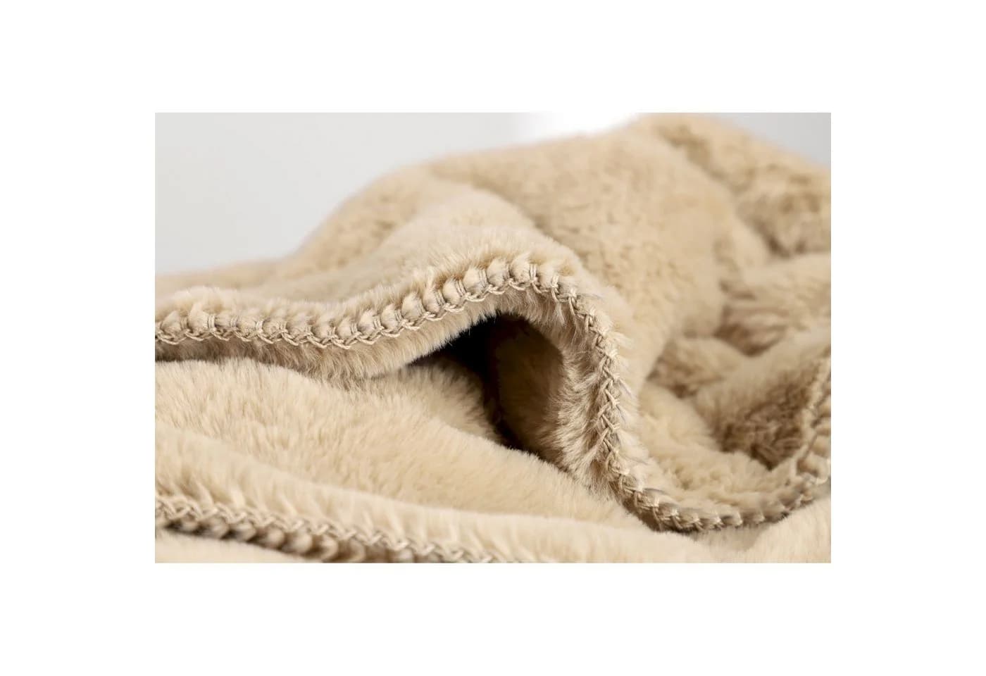 Luxuriöse Wohndecke aus Fake Fur und PES - Bild 4