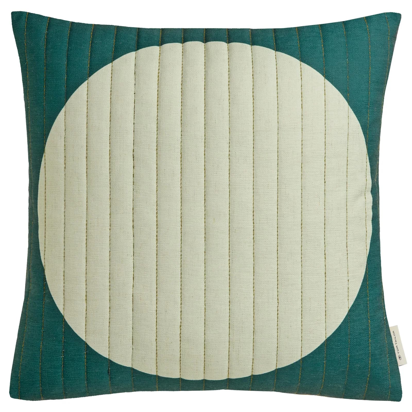 Dekokissen TOM TAILOR HOME Circle Grün 45x45 cm Polyester-Leinen