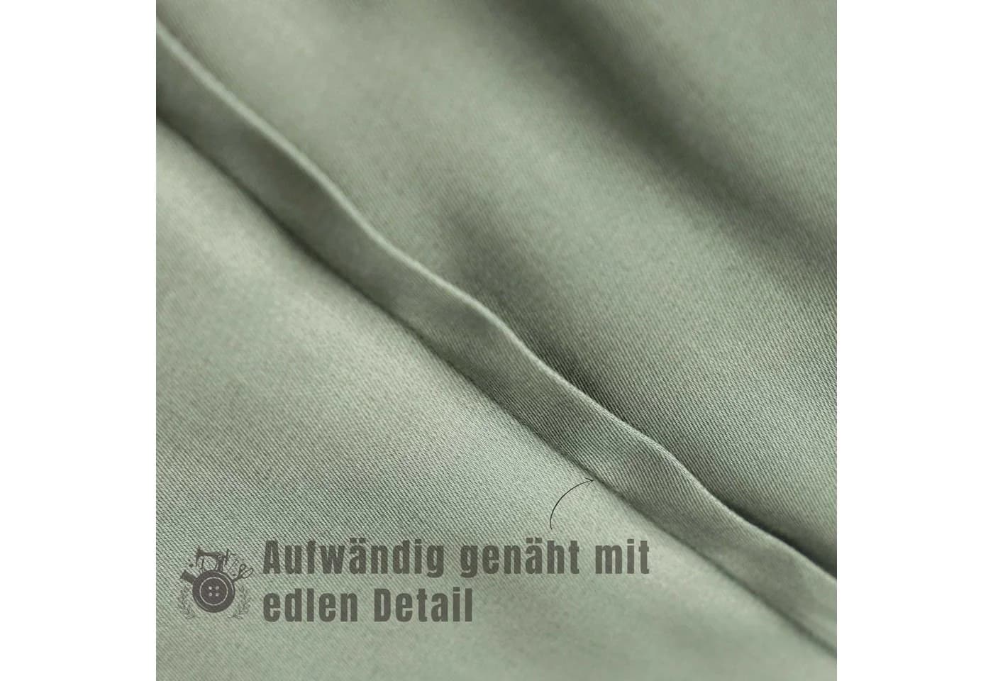 SCHÖNER WOHNEN-Kollektion PLAIN Satin Bettwäsche 2-teilig Grün Baumwolle - Bild 4