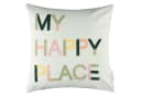 Tom Tailor HOME Kissenbezug Happy Weiß mit Schriftzug Bild 2