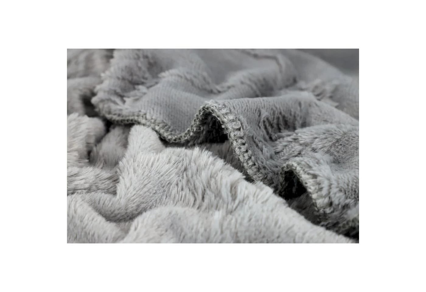 JOOP! Wohndecke SUBLIME Grau Kornblumenmuster Fleece