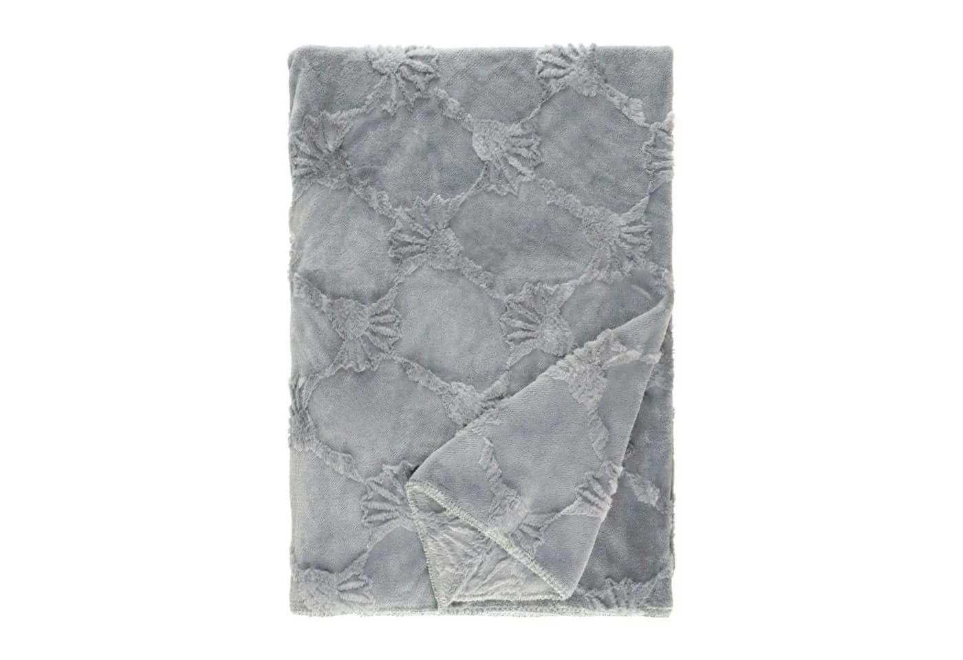 JOOP! Wohndecke SUBLIME Grau Kornblumenmuster Fleece - Bild 2