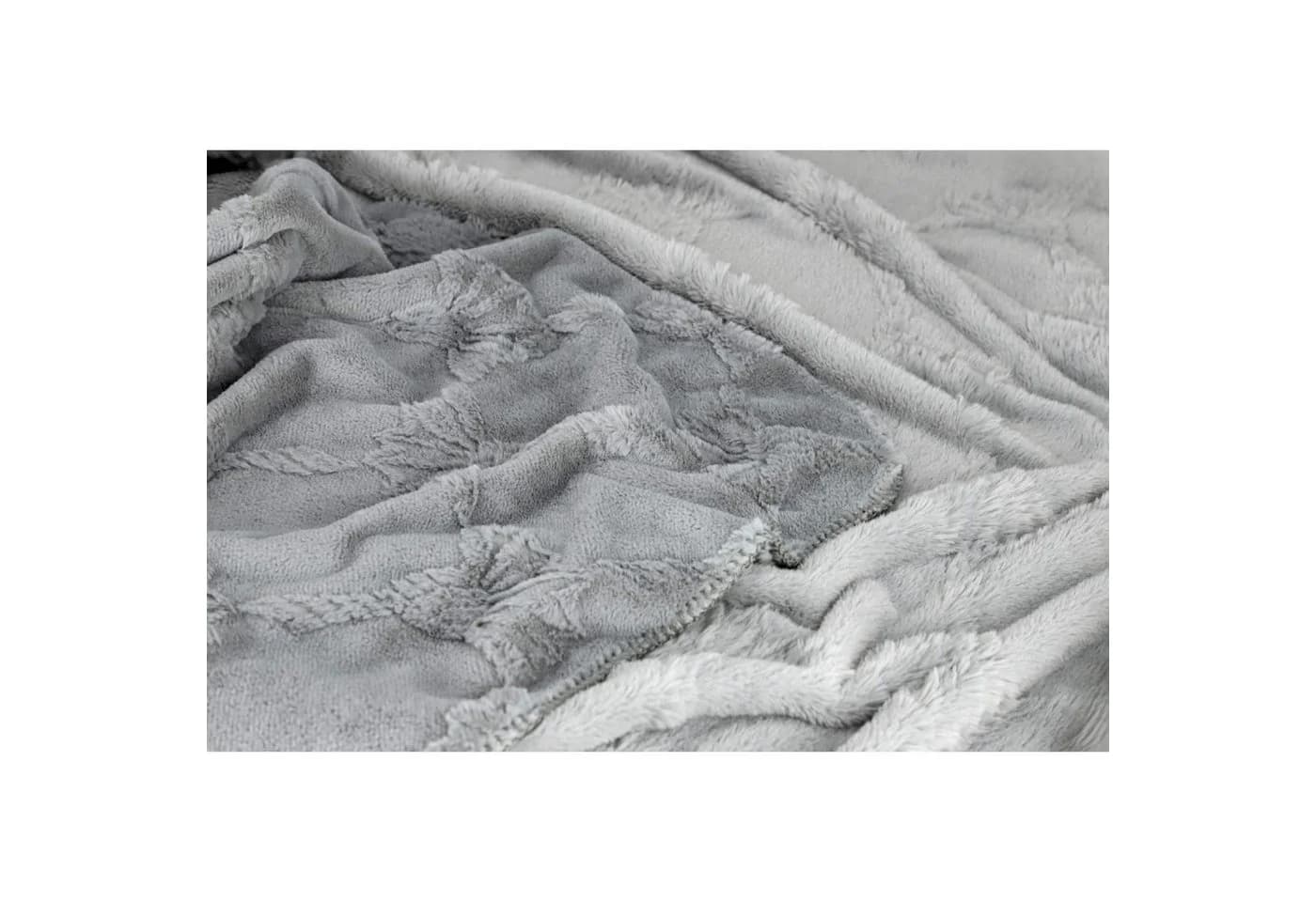 JOOP! Wohndecke SUBLIME Grau Kornblumenmuster Fleece - Bild 3