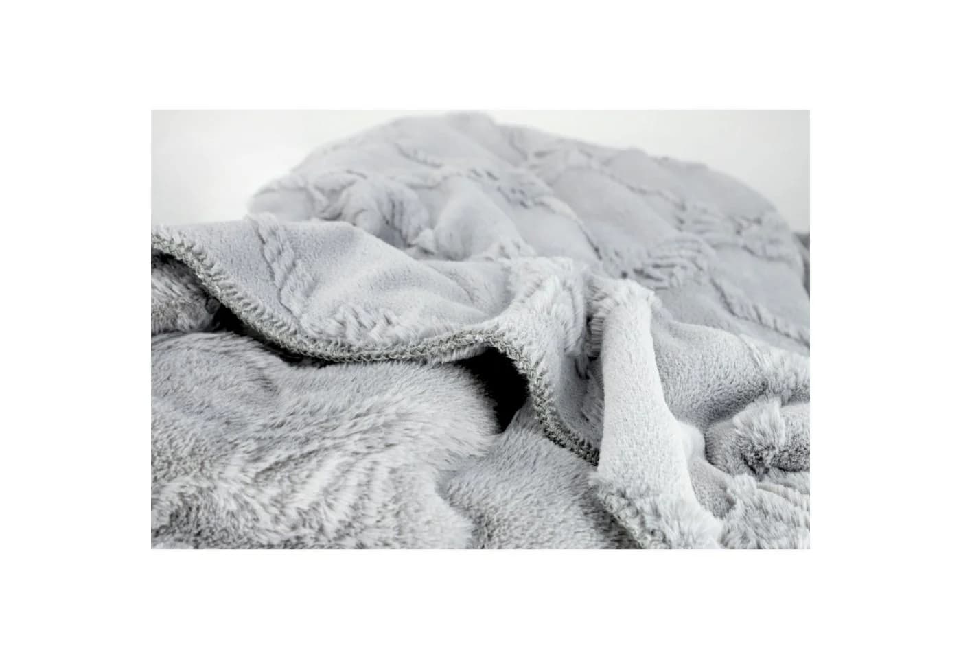 JOOP! Wohndecke SUBLIME Grau Kornblumenmuster Fleece - Bild 5
