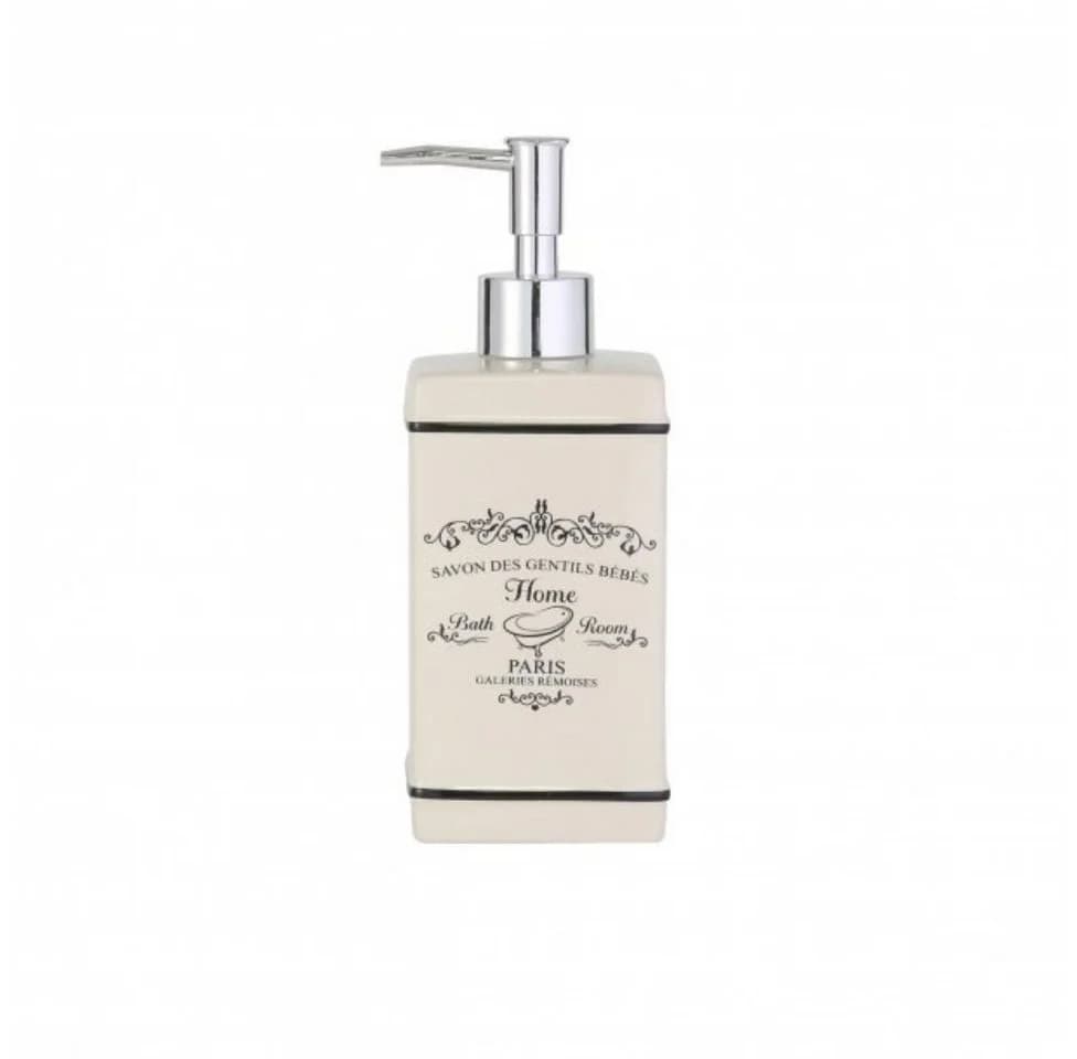 axentia Seifenspender Paris 122149 Creme Steingut