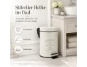 Testrut Kosmetikeimer Paris Tretmülleimer Metall Beige Bild 1