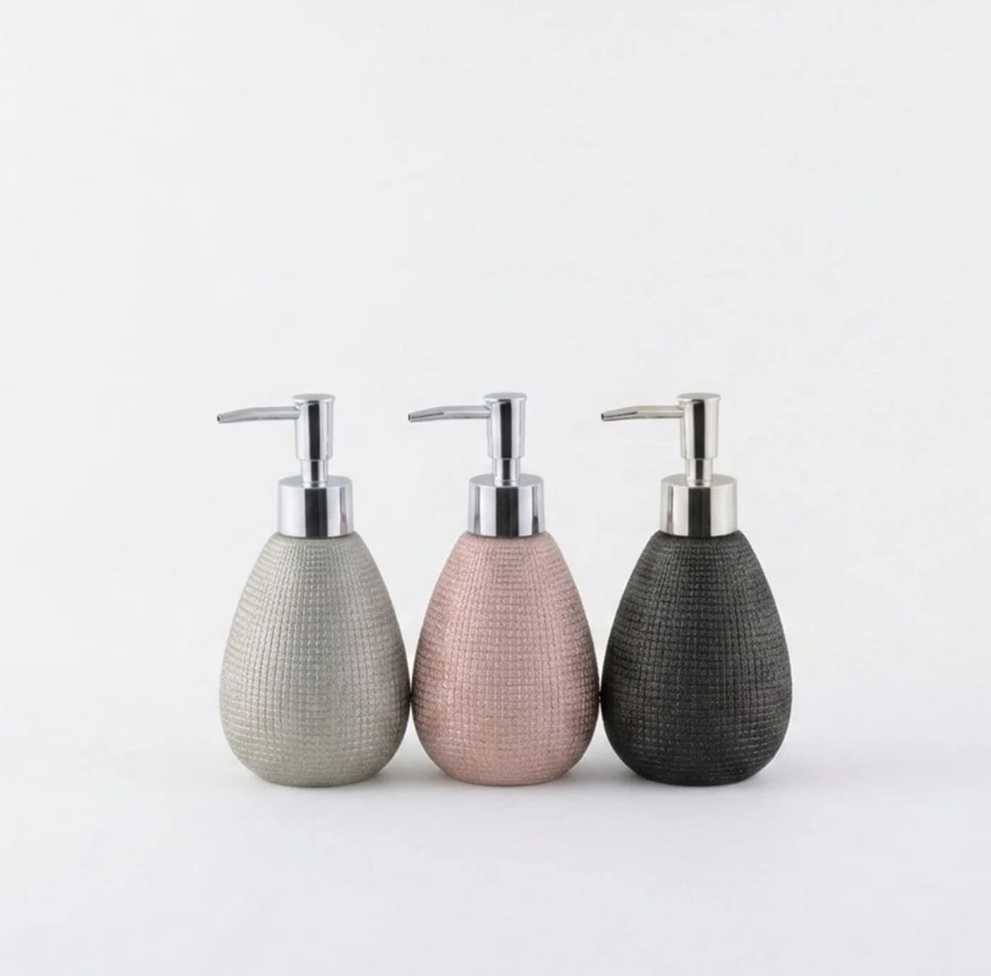 axentia Seifenspender Hollywood roségold mit Glitzerdesign