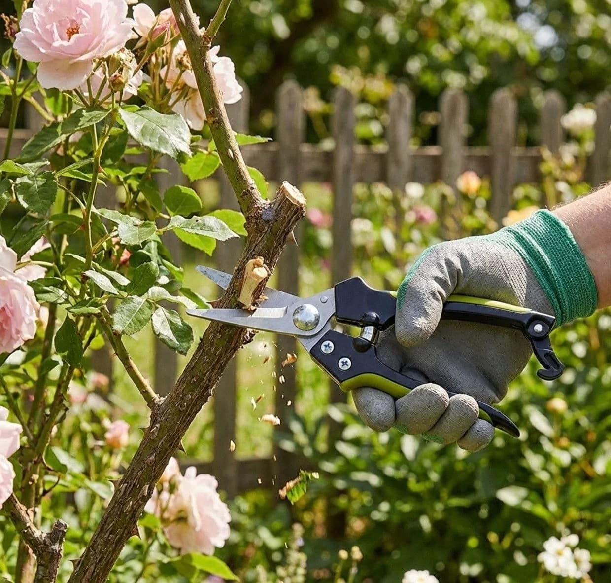 XCLOU Gartenschere Präzisionsschere Edelstahlklinge rutschfest