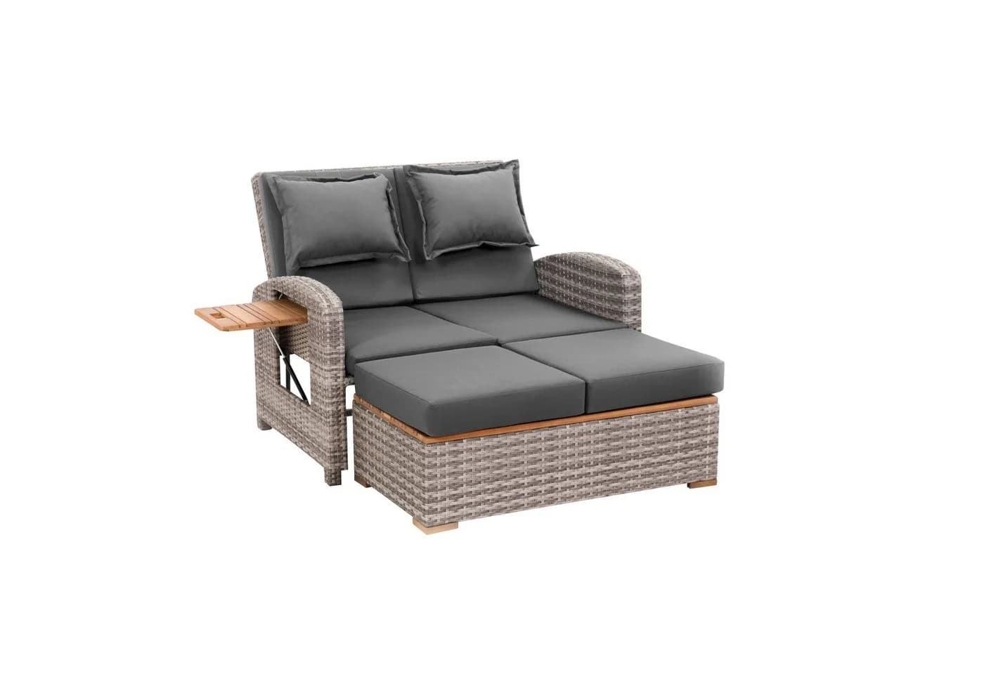 Loungegarnitur 2-teilig Bahia Tobago Holz/Metall mit Kissen - Bild 3