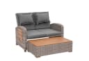 Loungegarnitur 2-teilig Bahia Tobago Holz/Metall mit Kissen Bild 5