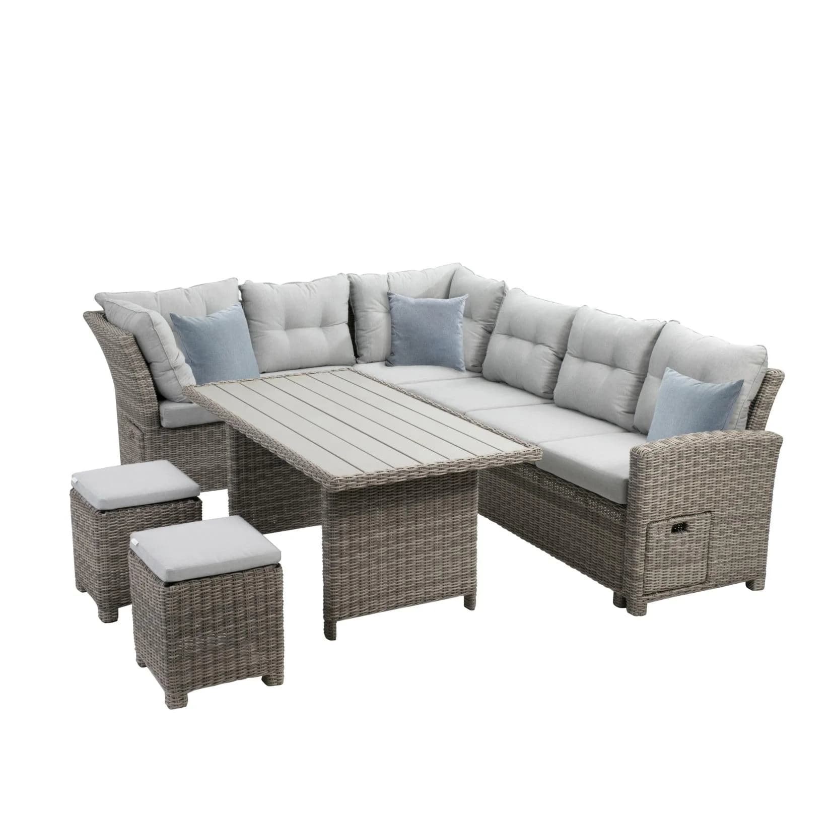 Greemotion Loungeset »Malia« 5-teilig Halbrund Grau