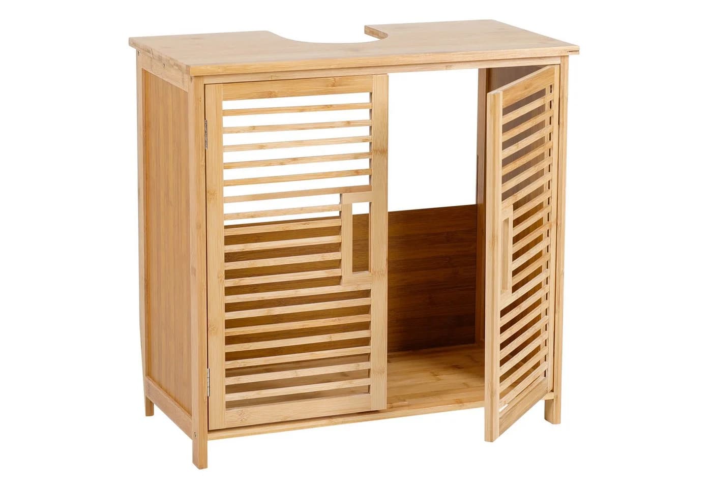 Axentia Waschbeckenunterschrank Bambus Modern - Bild 2