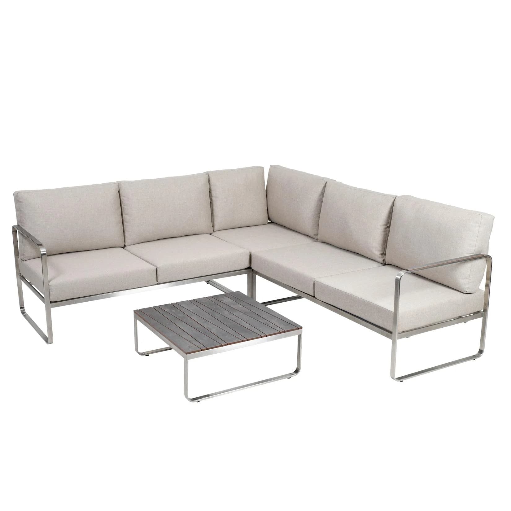Greemotion Lounge-Set Sydney aus Edelstahl Beige
