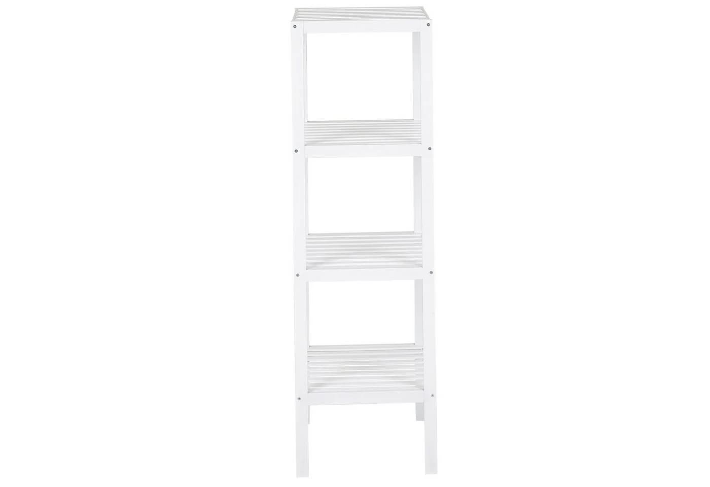 axentia Regal Bambus Standregal Weiß 4 Ablagen - Bild 3