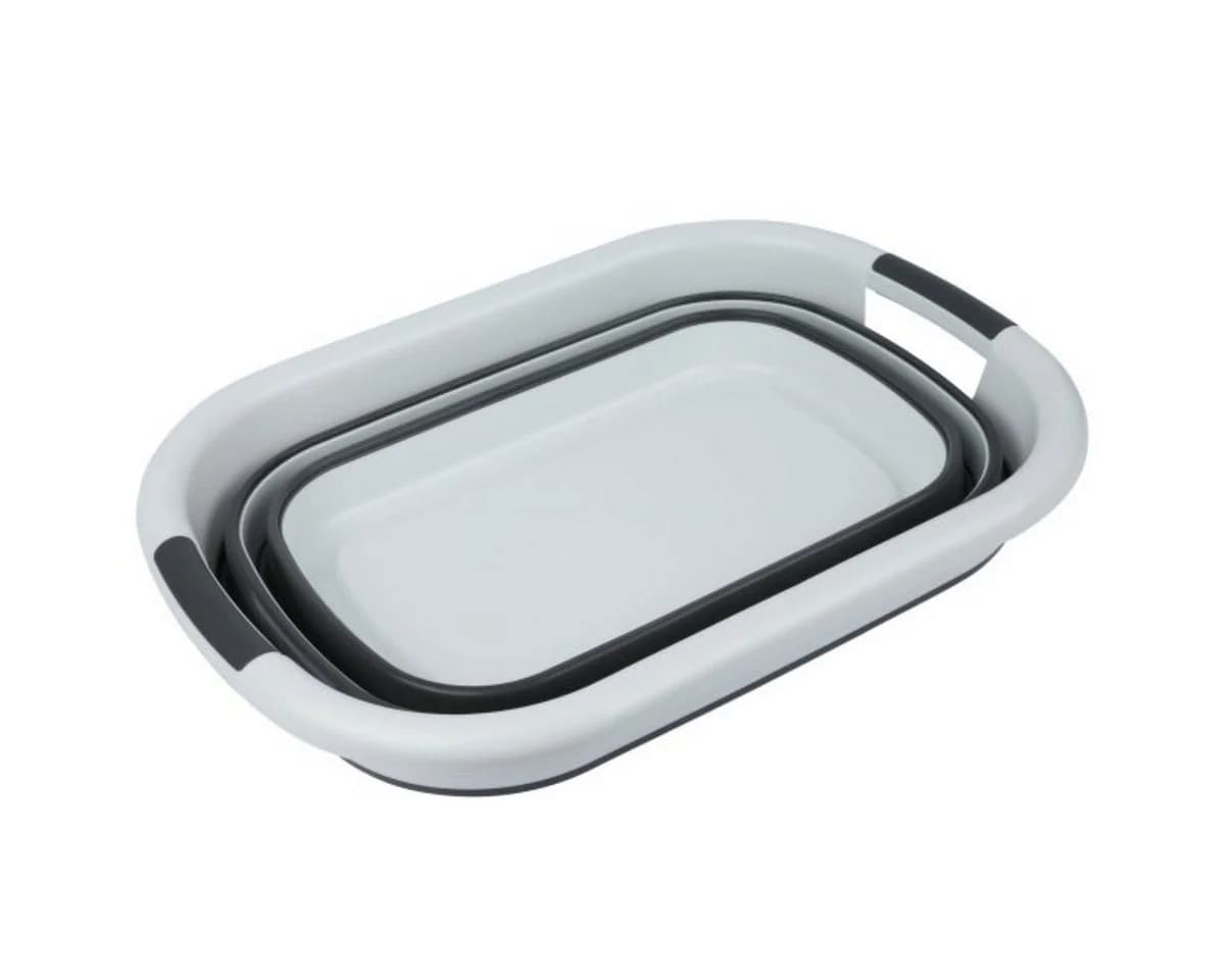 axentia Wäschekorb Universalwanne Faltbar Weiß/Grau 20L - Bild 3