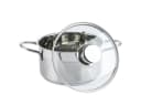axentia Kochtopf Edelstahl 2-tlg. mit Glasdeckel Silber Bild 1