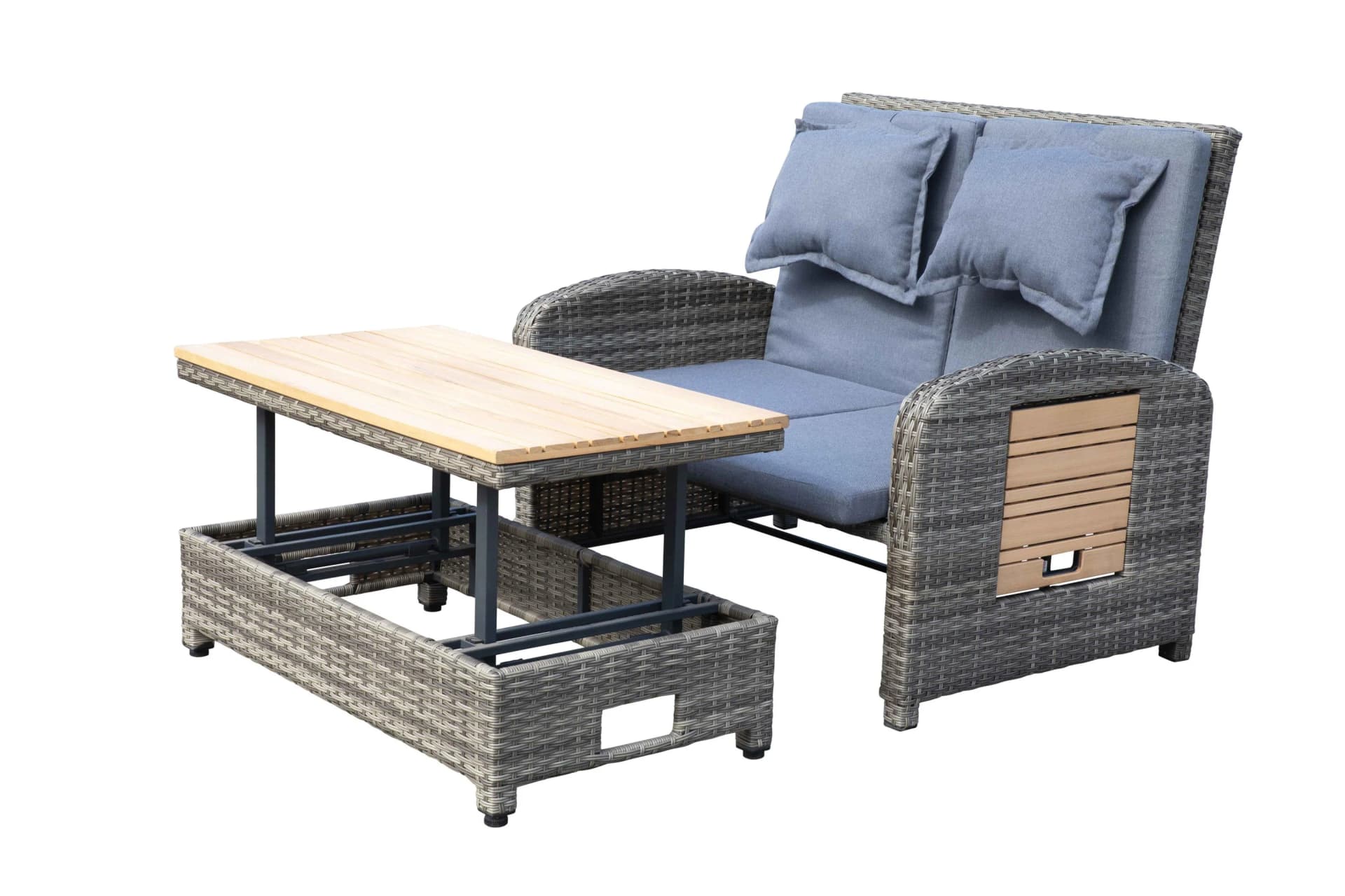 Gartensofa greemotion BAHIA - Braun, 2-Sitzer, PE-Korbgeflecht