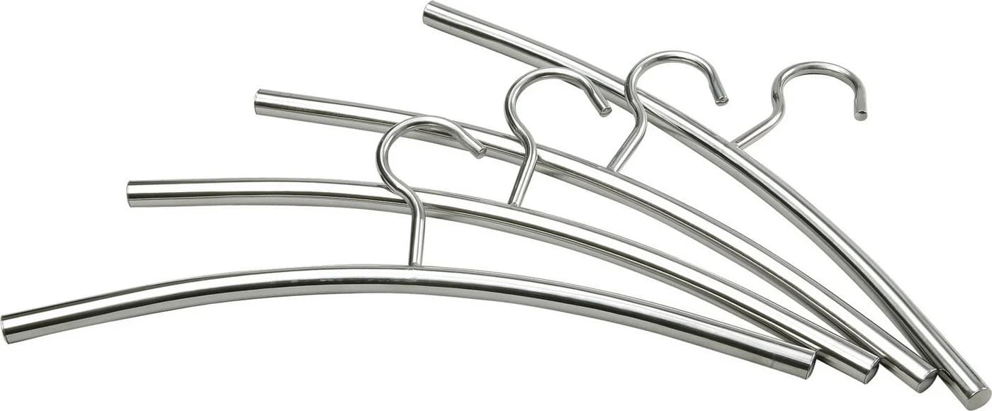 Axentia Kleiderbügel 4er Set Edelstahl Modern Silber