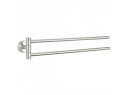 Axentia Handtuchhalter Edelstahl 180° schwenkbar Wandhalter Silber Bild 2