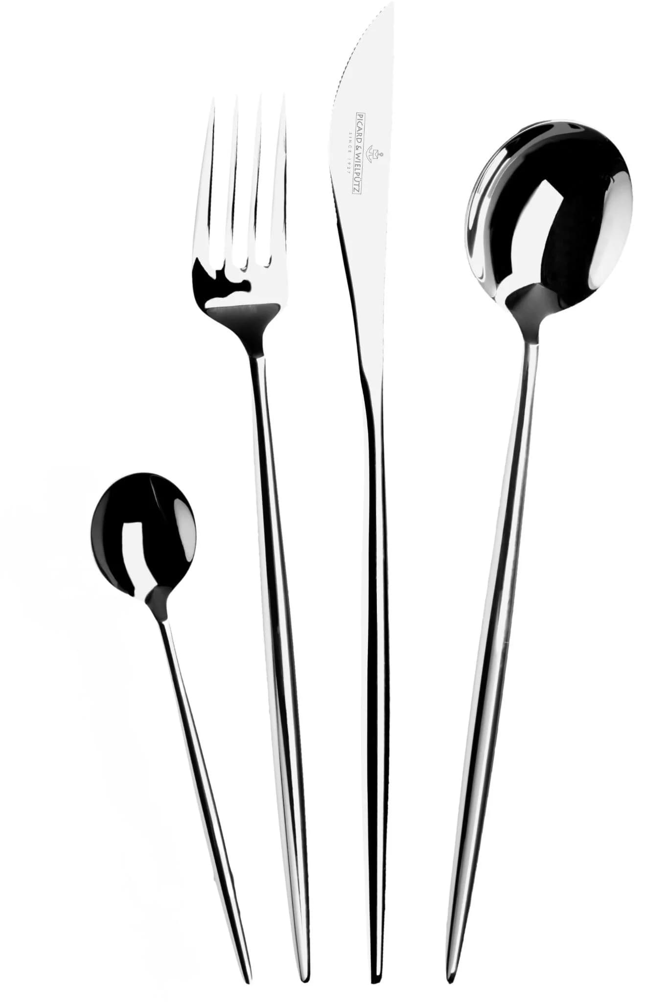 Besteck-Set "Lotus" 24-tlg. Silber Chromnickelstahl 18/10 PICARD & WIELPÜTZ SOLINGEN