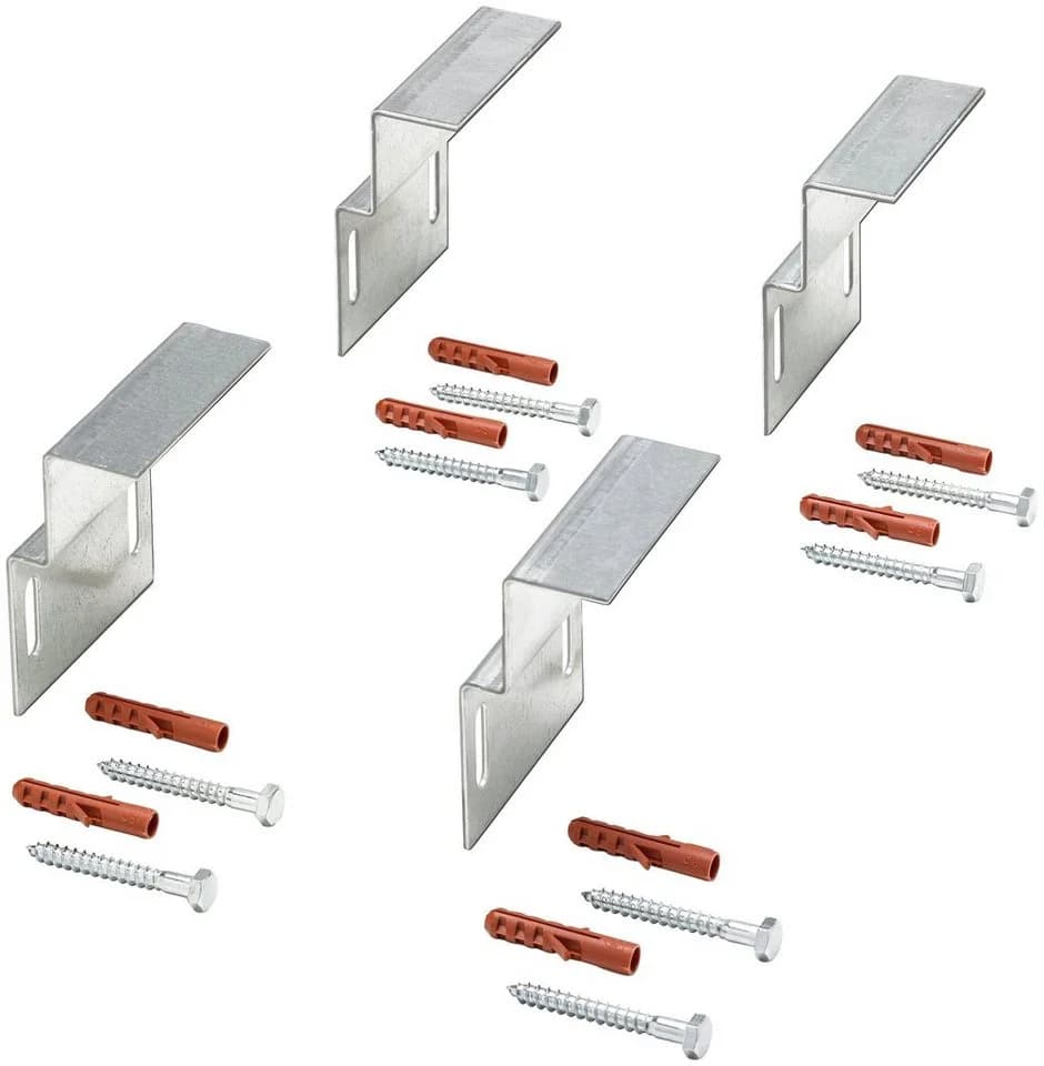 OTTOFOND Wandhalter-Set Edelstahl Silber für Badewannen & Duschwannen