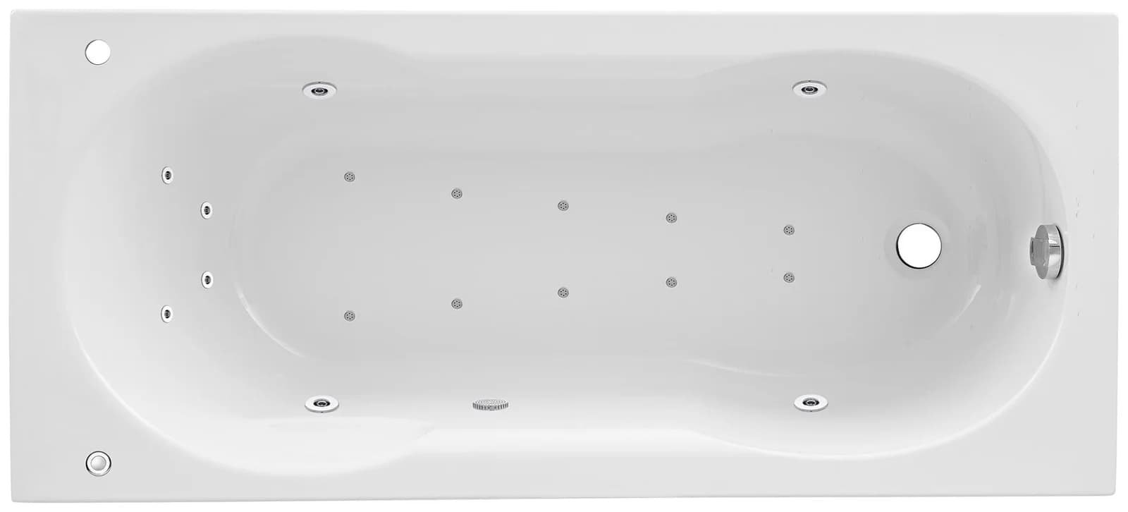Whirlpool-Badewanne OTTOFOND "Julia" Weiß Sanitäracryl