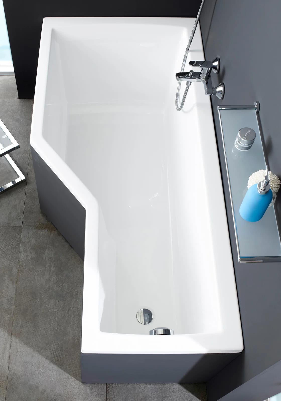 OTTOFOND Cello Badewanne Weiß Sanitäracryl Asymmetrisch