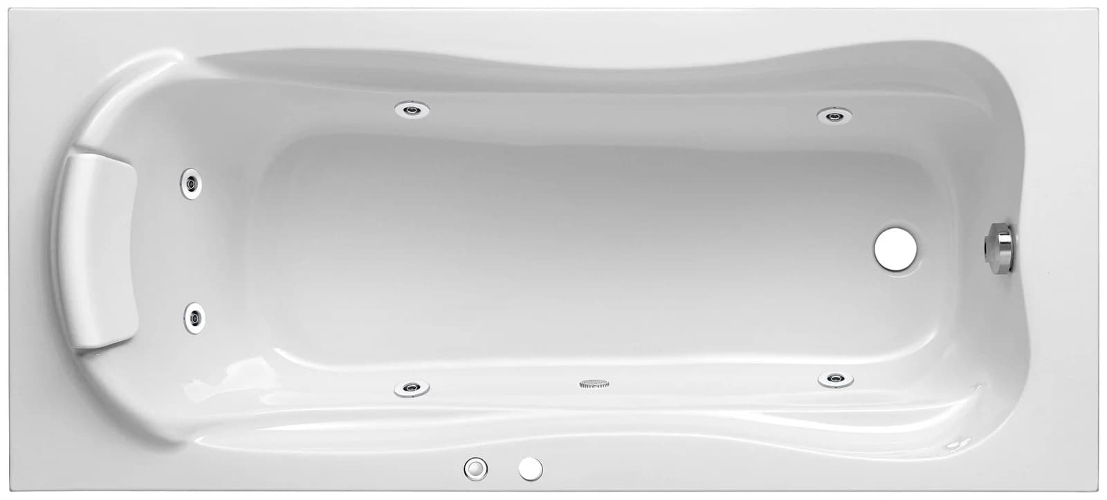 Whirlpool-Badewanne OTTOFOND Jamaica Weiß Sanitäracryl