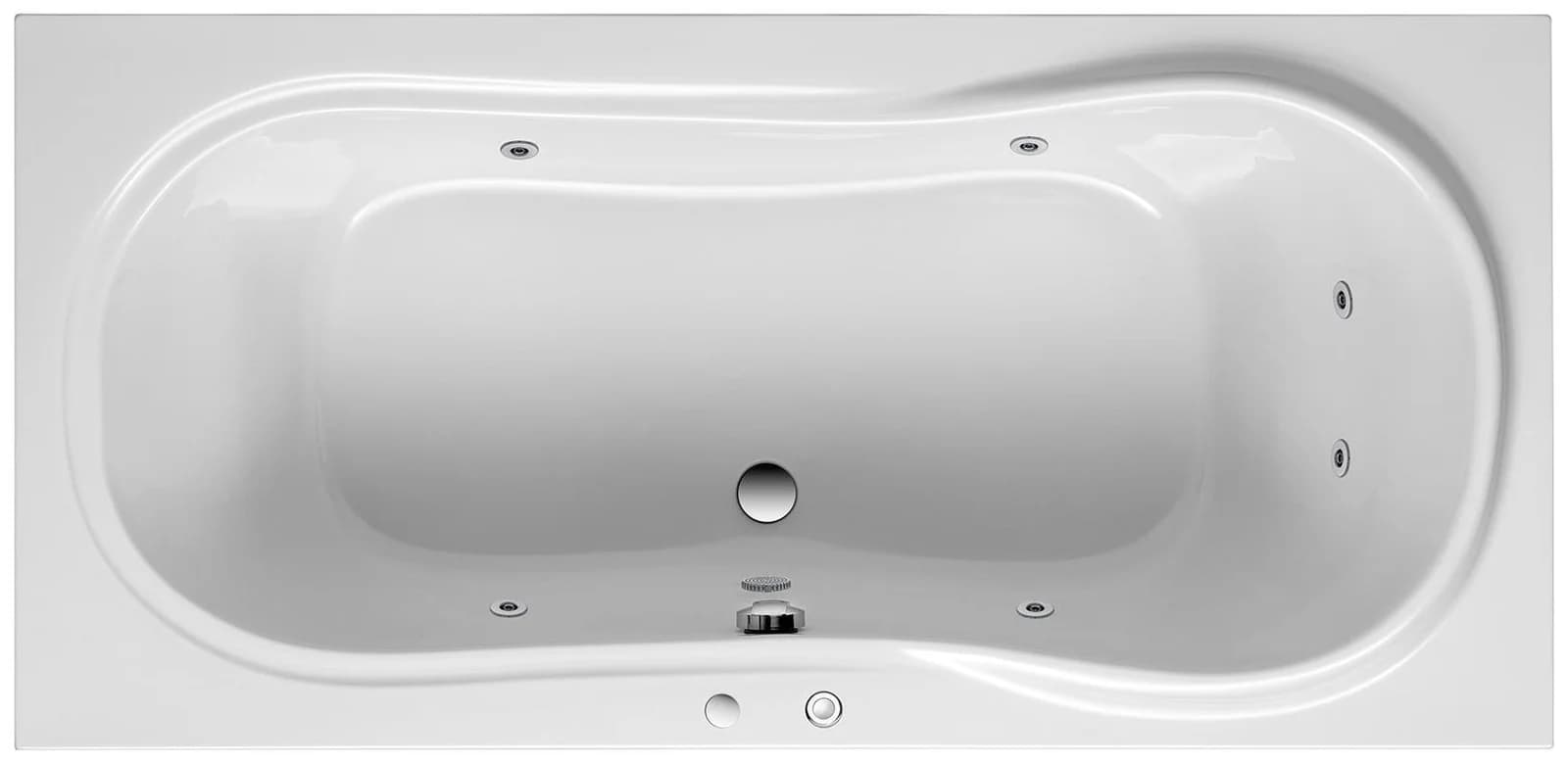 Whirlpool-Badewanne OTTOFOND Palma Weiß Sanitäracryl