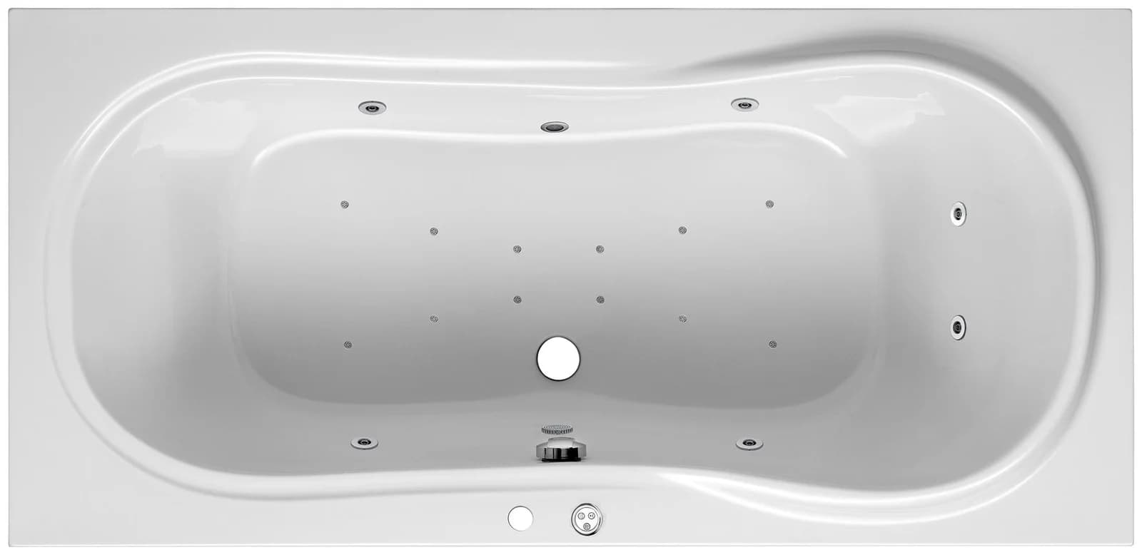 Whirlpool-Badewanne OTTOFOND Palma Weiß Sanitäracryl