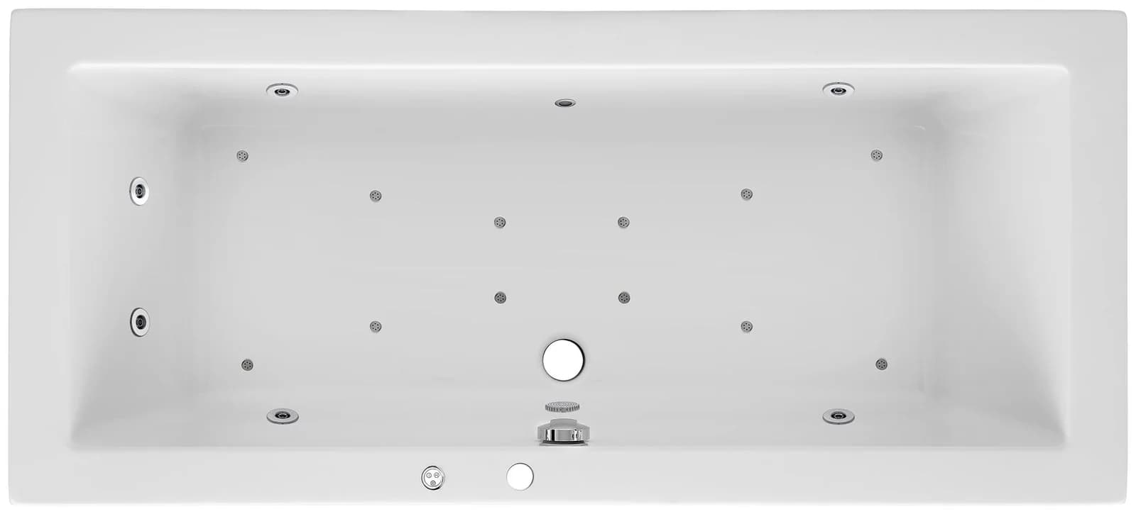 Whirlpool-Badewanne OTTOFOND "Cubic" Weiß Sanitäracryl