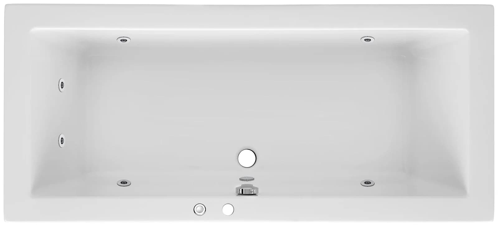 Whirlpool-Badewanne OTTOFOND "Cubic" Weiß Sanitäracryl