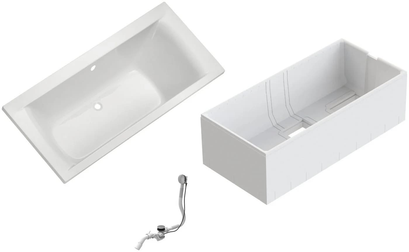 OTTOFOND Duobadewanne Weiß 190x80 cm Sanitäracryl - Bild 2